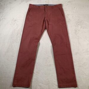 Banana Republic Pants Men 32x30 Maroon Fulton Skinny Chino Hot Chocolate Stretch